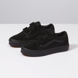 Vans Erkek Çocuk Velcro Ayakkabı Old Skool V Siyah | 38292-393